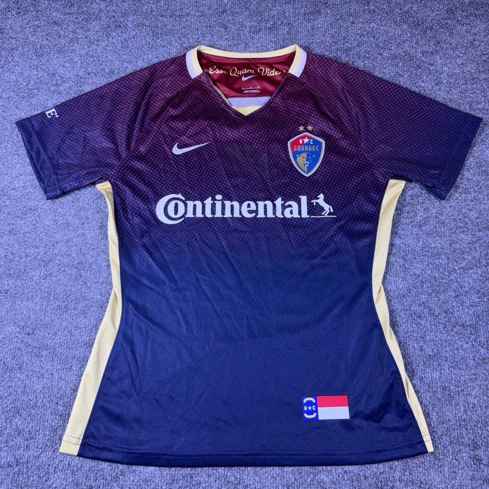 Nike NC Courage NWSL Soccer Jersey Womens Medium Navy Burgundy Continental